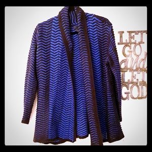 Blue and black sweater